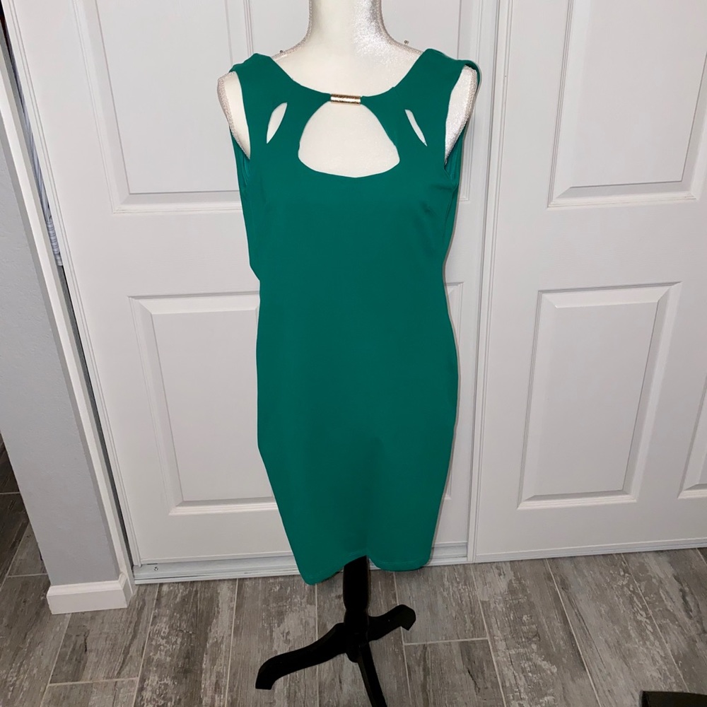 Emerald Green BeBe Cocktail Dress